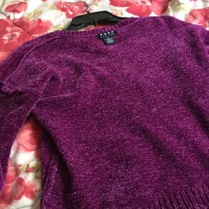 violet sweater
